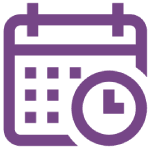 icono calendario morado